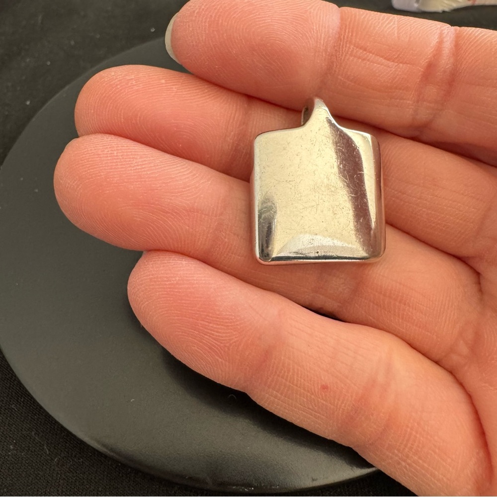 Vintage Solid .925 Sterling Silver Shield Pendant… - image 5